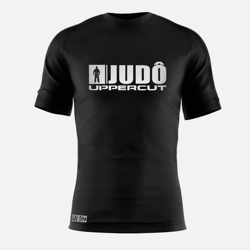 Camiseta Judo HZT Treino e Passeio Dry Fit UV50+ - Preta