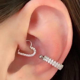 Piercing Coração Cravejado Zirconia lado Esquerdo/Direito