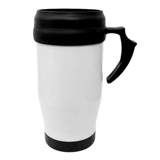 Caneca Térmica de Alumínio Branco para Sublimação - 500ml