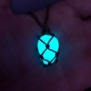 colr cordão preto pedra redonda lua brilha no escuro cor azul ajustável