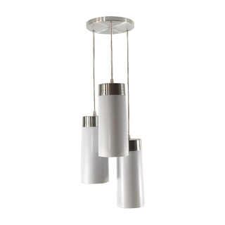 Lustre Luminária Pendente Utron Copo Triplo Translúcido Soquete E27