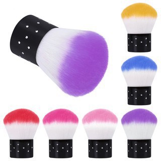 Pincel Espanador Pompom Kabuki Mini Unhas Gel Maquiagem Pó