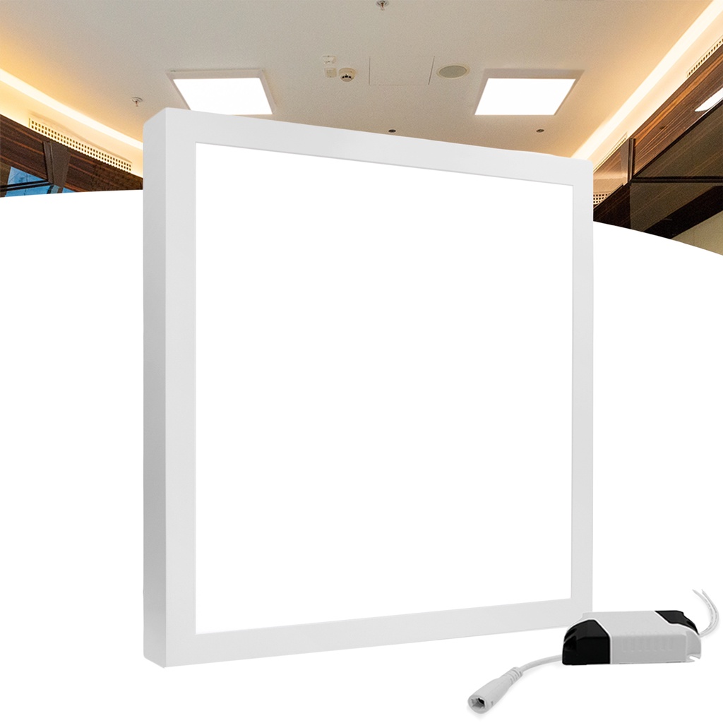 Luminária Plafon Led 48w 60x60 Sobrepor Quadrado Luz Branco Neutro em Oferta na Shopee