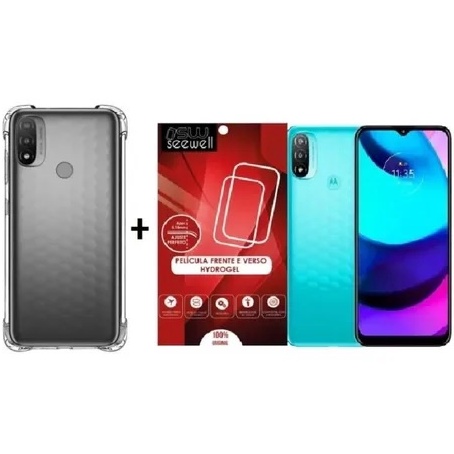Capa Anti Impacto Moto E20 + Pel Frente E Verso Hydrogel