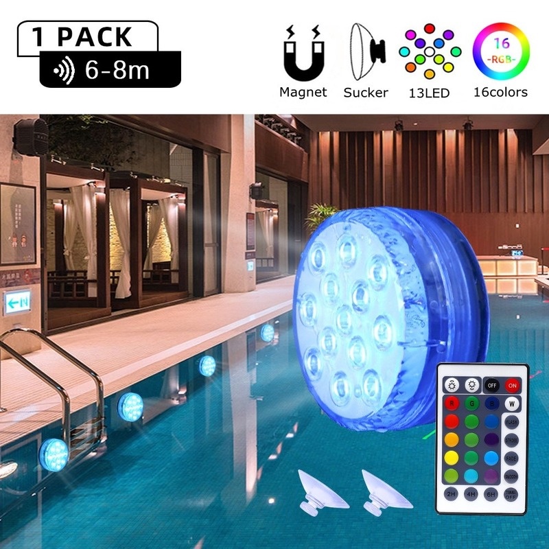 Mizikuu Pelota Gigante Inflable LED De 40 Cm – 16 Colores Y 4 Modos De Luz, Impermeable IP68 Con Mando A Distancia, Ideal Para Piscina Y Decoración De Fiestas