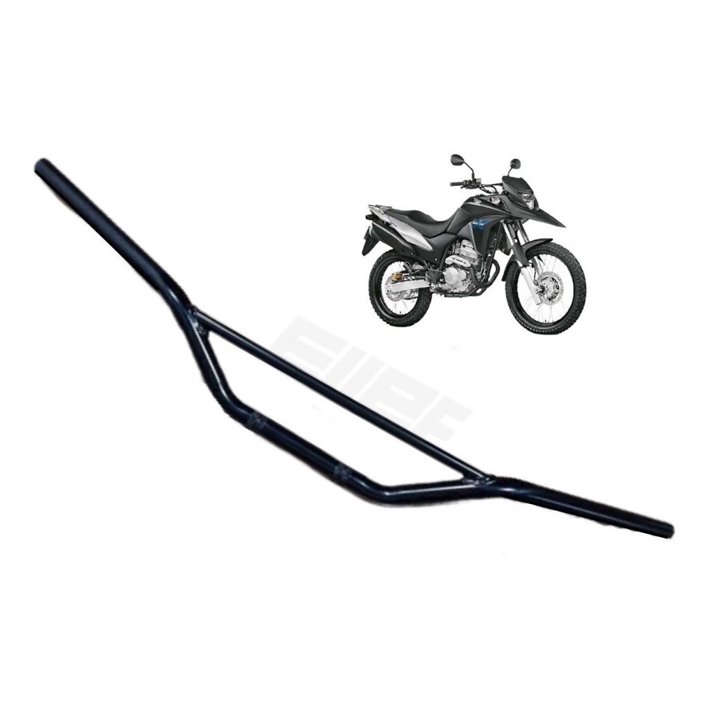 Guidon Guidão XRE 300 190 Honda Grafite Cromado Preto Tubular Oco Cometa Modelo Original Travessa Barra Central