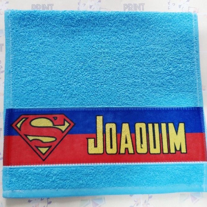 Toalhinha de Mão SUPER HOMEM  Personalizada COM NOME [est.1]Toalha de Boca Escolar Lavabo Infantil