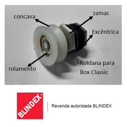 Roldana Box Blindex Classic 2 Peças
