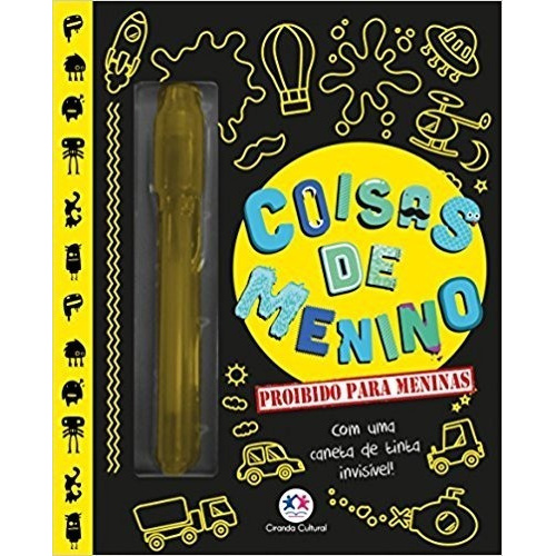 Coisas De Menino-diario Secreto Com Caneta Tinta Invisivel em Oferta na Shopee