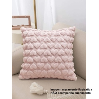 capa de almofada coração em relevo em Oferta na Shopee