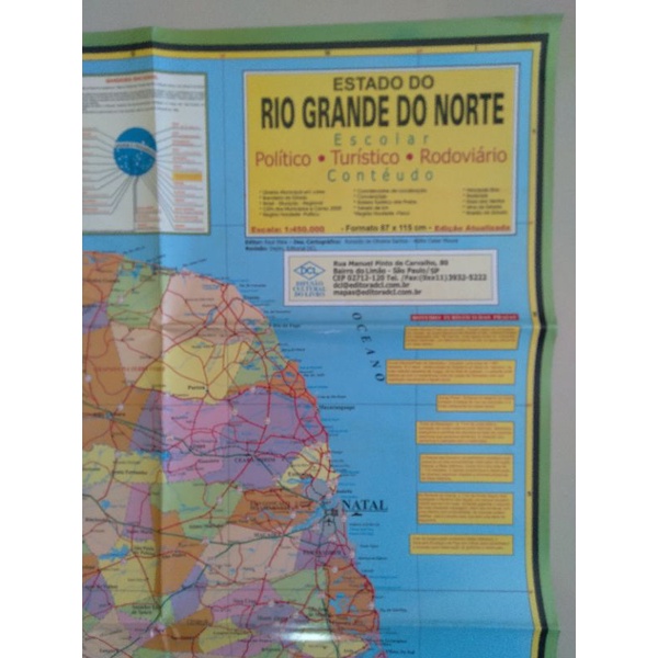 Mapa Gigante Estado do Rio Grande do Norte