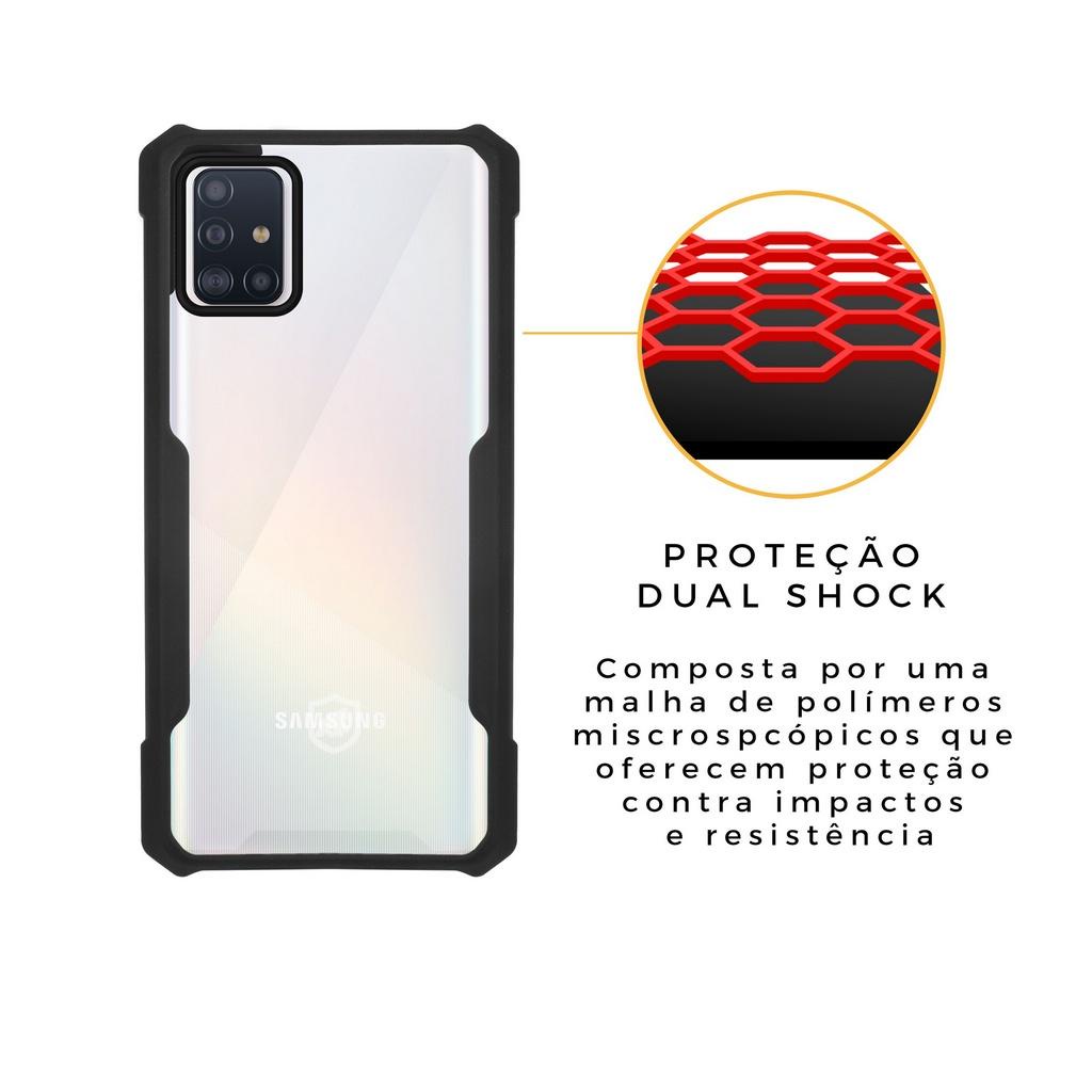 Capa Case Capinha Dual Shock X Gshield Preta Samsung Galaxy A51 Proteção Reforçada Militar