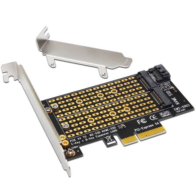 Adaptador Placa Pci-e 4x Ssd M.2 Nvme duplo SSD alta velocidade express