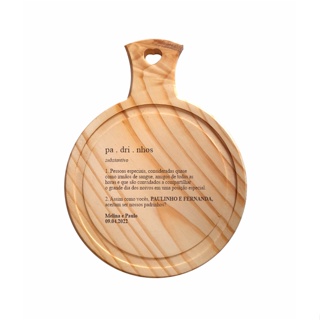 Convite Padrinhos Casamento Tabua de Madeira Personalizada 24cm em Oferta na Shopee