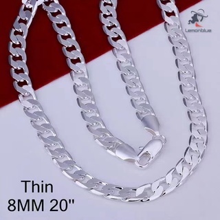 Colar Corrente Prata 925 Masculino Lisa 4mm 6mm 8mm 3x1