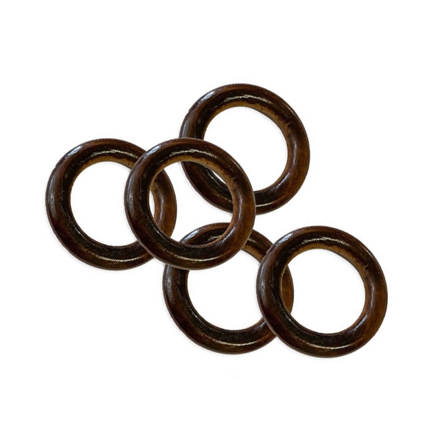 6 Porta Guardanapos Argola De Madeira Imbuia Preto 5cm Mesa Posta Prendedor em Oferta na Shopee