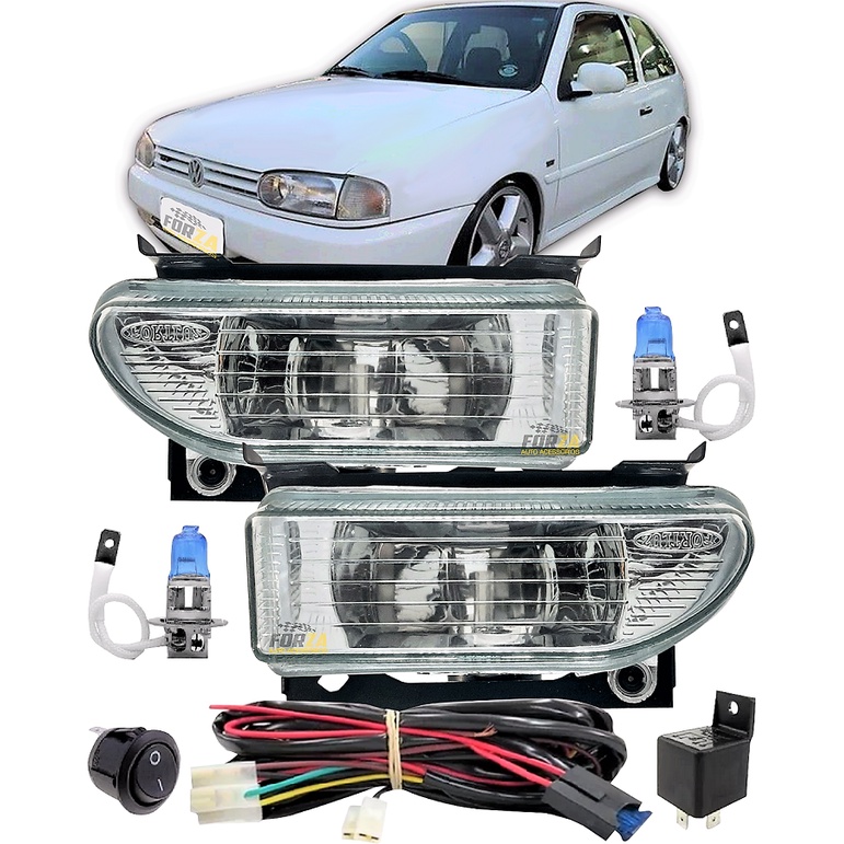 Milha Gol 95 96 97 98 99 00 01 02 03 04 05 Vidro G2 Bola Saveiro Parati Lente de Vidro Moldura Metal