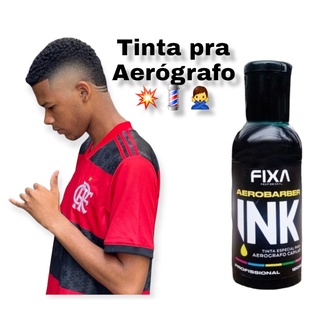 Tinta aerografo barbeiro pigmentação cabelo barba