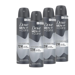 Kit 4 Desodorantes Dove Men+Care Antitranspirante Aerossol Sem Perfume 150ml em Oferta na Shopee