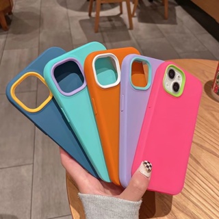 Capa De Telefone Rígida À Prova De Choque De Silicone Líquido De Cor Contrastante 3 Em 1 Para iPhone 17 16 15 14 13 12 1 em Oferta na Shopee