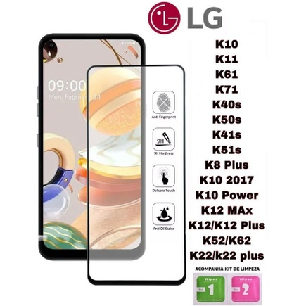 Película 3D  LG K9/K10 2017/K10 POWER/K11/K12/K12 PRIME/K22/K40S/K41S/K50S/K42/K52/K61/K62