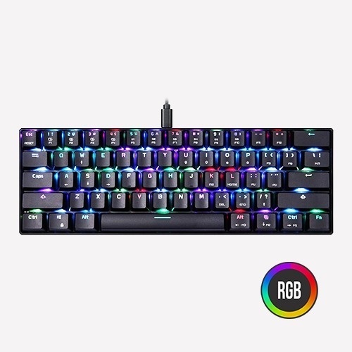 Teclado Mecânico Motospeed Ck61 Rgb Com Switch Red - Preto