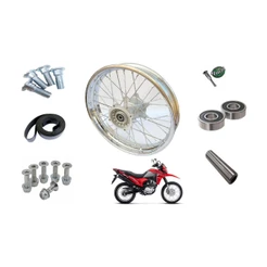 Roda Traseira Montada Nxr 160 Bros Esdd Freio a Disco Rolamentos Espaçador Parafuso Raio 4mm