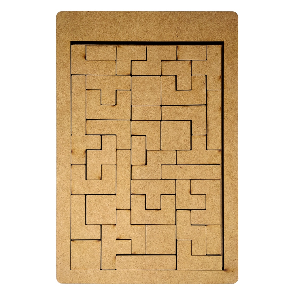 Tetris Quebra-Cabeça educativo Infantil Para Recreação em Mdf para pintar/colorir em casa