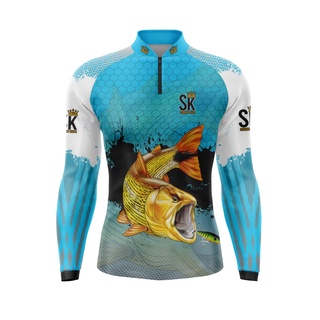 Camisa Camiseta De Pesca Prot Uv50+SK10D