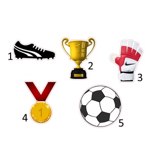 50 Tag Aplique Recortados Futebol 3,5 Cm