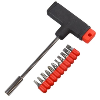 Chave T com 11 Pontas Chaves Acesssórios Fenda Philips e Torx
