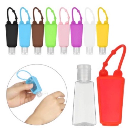 Frascos Porta Alcool Gel Frasco Mochila Chaveiro Silicone  Quadrado liso Porta Álcool Gel Chaveiro Silicone Infantil Unitário Para Mochila
