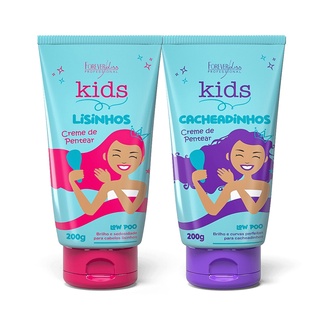Kit Creme de Pentear Infantil Cabelos Lisos e Cacheados