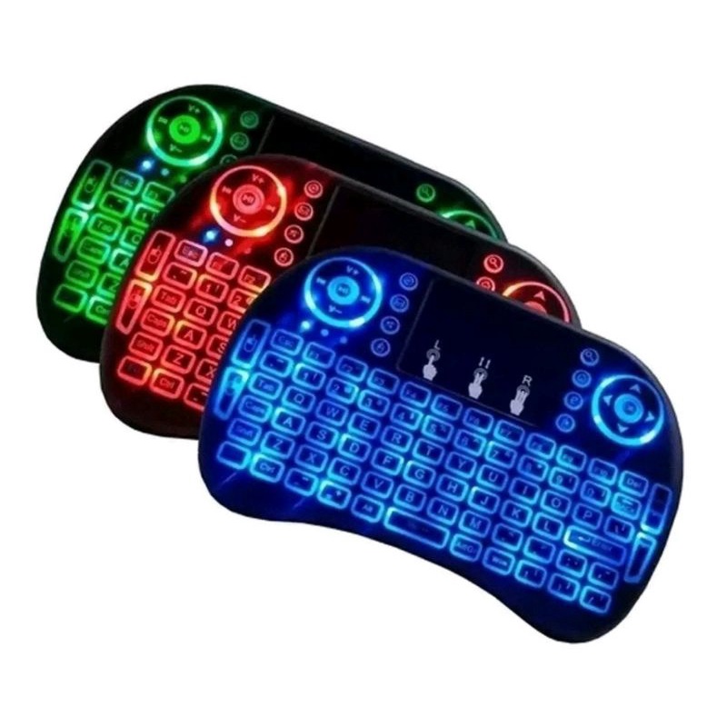 Mini Teclado Iluminado com bateria,Controle Sem Fio Para Smart Tv,Tv Box,Pc,Notebook.