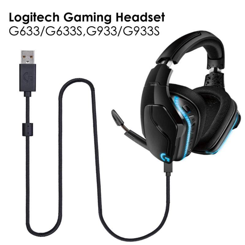 Nylon Trançado Fio De Cabo De Extensão De Carregamento USB Dados De Áudio Para Logitech G633 G933 G633S G933S Gaming Fones De Ouvido