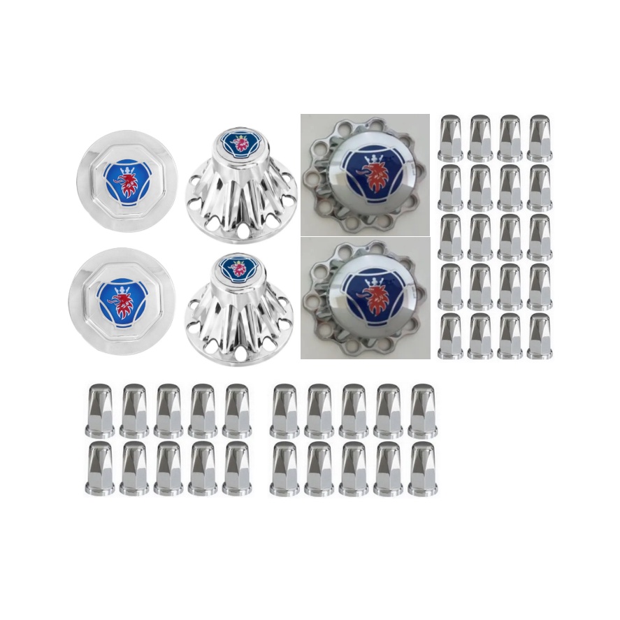 Kit Tampa Cubo Azul Dianteiro Sc S5 + Traçao + Truck + Capa