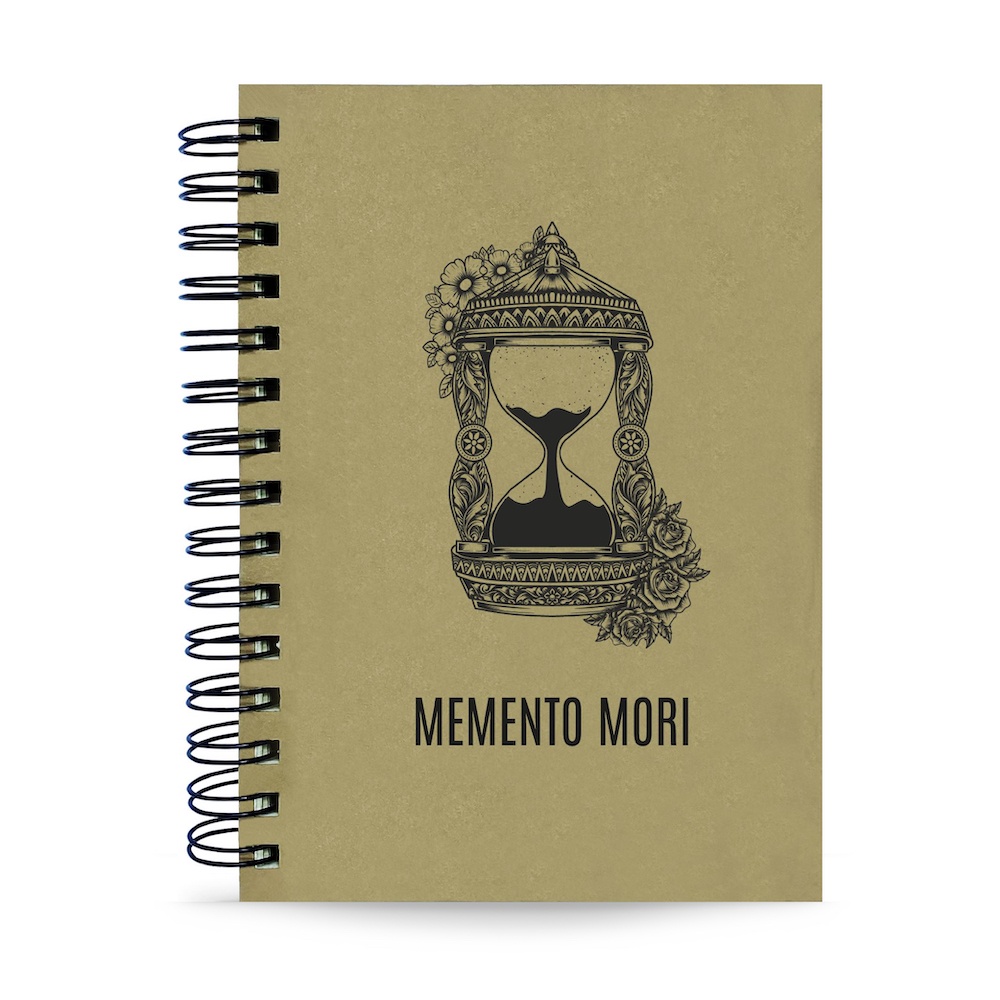 Caderno Memento Mori "Ampulheta" Capa Dura, 125 Fls, Tamanho 14x21cm