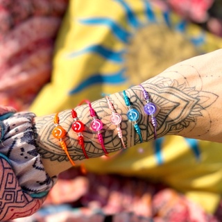 Pulseira De Smile Feliz Colorida Unitária
