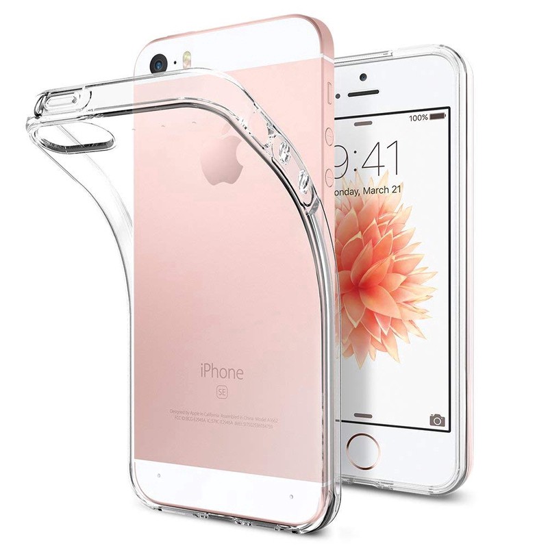 Capinha iPhone 5/ 5S/ 5SE (Transparente da cor Bege e Anti-impacto)