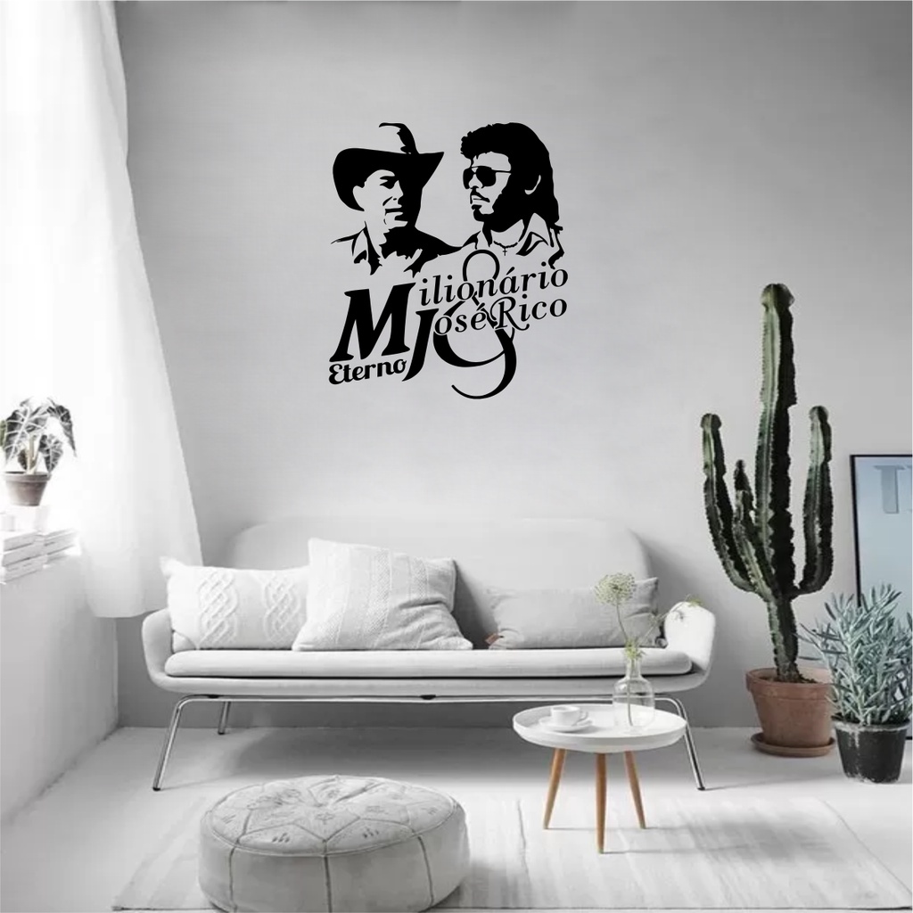 adesivo de parede personalizado decorativo para quarto cozinha milionário e josé rico música sertaneja