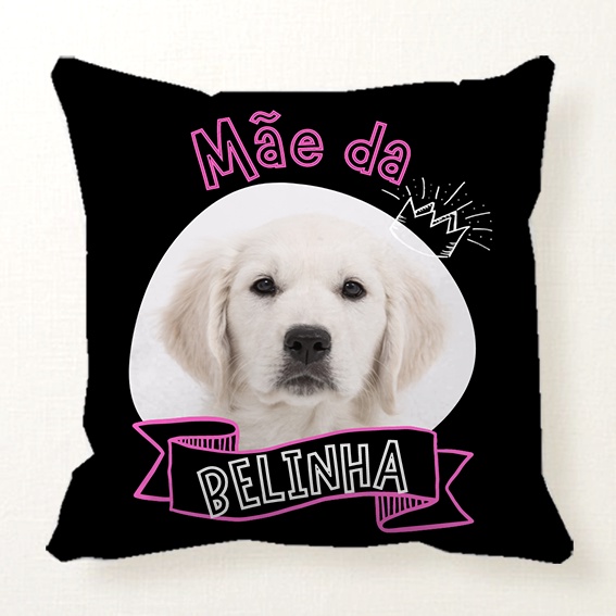 Capa De Almofada Decorativa Com Foto De Pet, Animal, Cachorro, Gato, Eu Amo Meu Pet