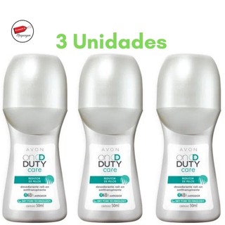 Kit 3 Desodorante Roll On Antitranspirante Redutor de Pelos On Duty Avon 50ml