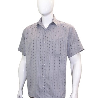 Camisa Social Masculina Estampada Manga Curta Fit