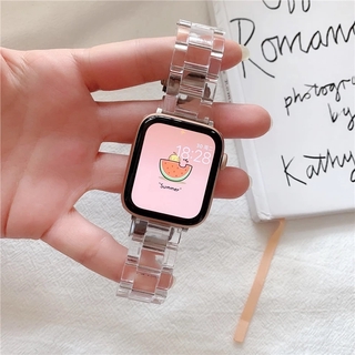 Pulseira De Relógio De Resina Transparente Para Apple Watch Series 7 6 Se 5 4 3 2 1