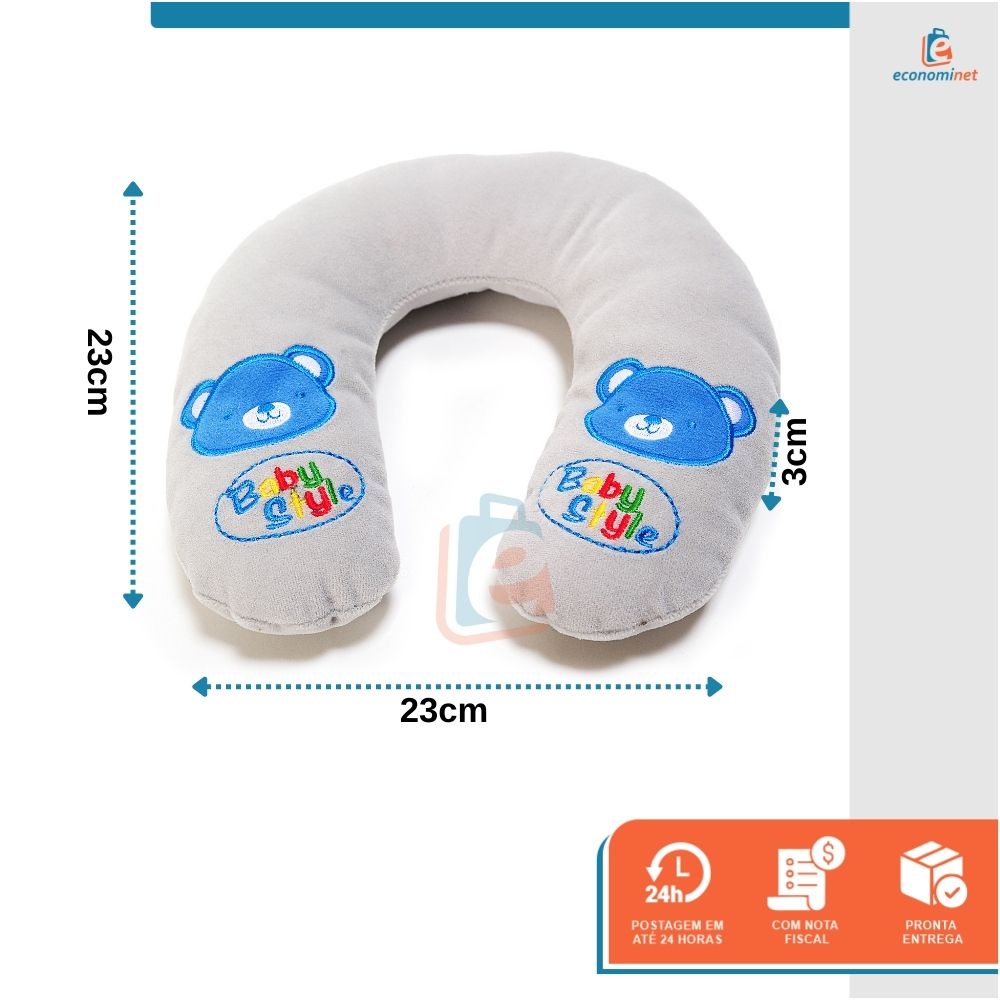 Protetor de Pescoço Bebê Infantil Bordado Pelúcia Macio Antialérgico Acolchoado Suporte para Viagem · foto 2
