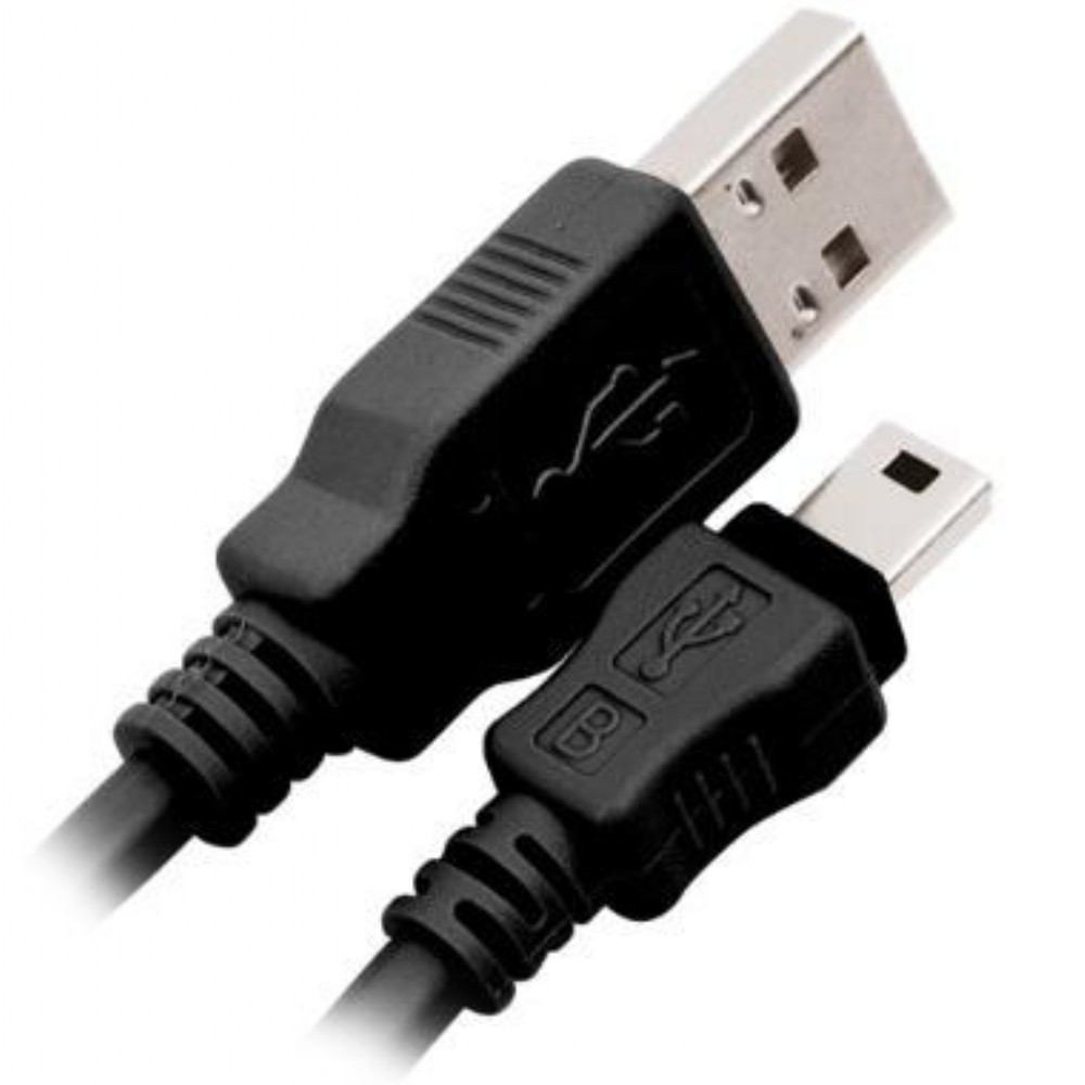 Cabo De Dados USB Mini 5 Pinos Cabo Emborrachado Hi-Speed USB 2.0 e 1.1 Taxa de Transferência Máxima até 480MB/s Plugs 1 x USB A Macho X 1 x Mini USB B 5 Pinos Macho Indicado uso com Tablet Genesis GT-7120
