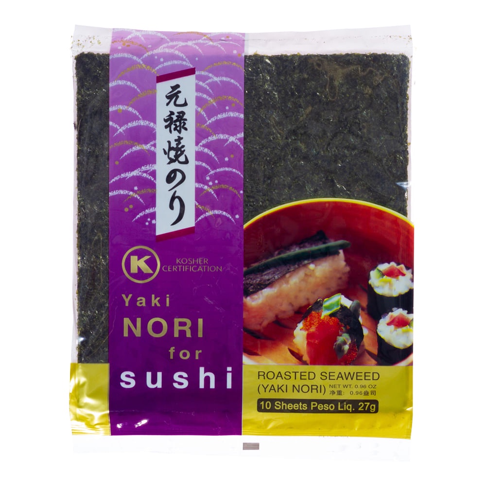 Alga Marinha Yakinori Kosher 10 Folhas 27g