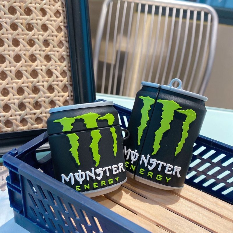Monster Drink Case Para Apple Airpods Pro Capa 1 2 3 Fone De Ouvido Protetor Air Pods 2a 3a Geração Shell AirPod