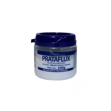 Fluxo De Solda Prata E Ouro Prataflux 100g Oxigen  Flux em pasta para brasagem de aço inoxidável, aço, monel, cobre