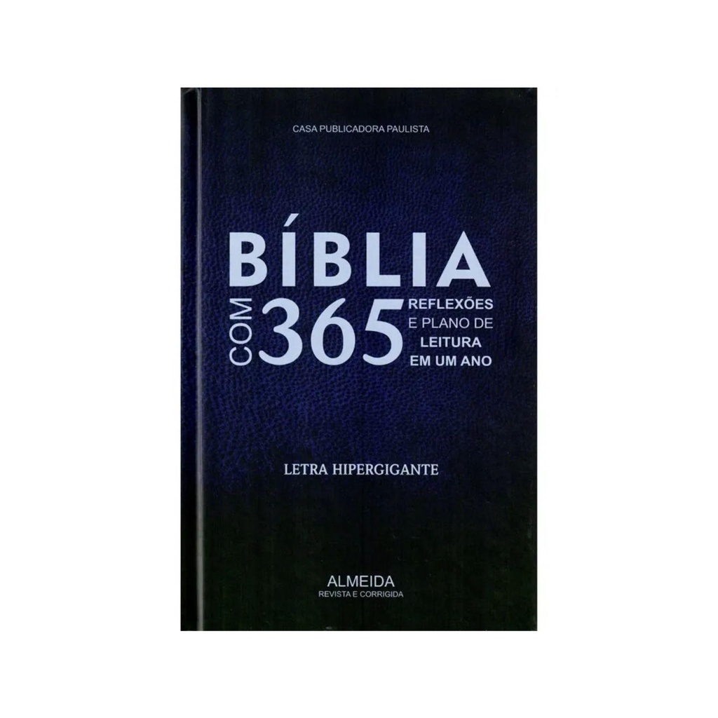 Bíblia Sagrada Letra Hipergigante Com 365 Reflexões e Plano de Leitura em um Ano - Azul em Oferta na Shopee